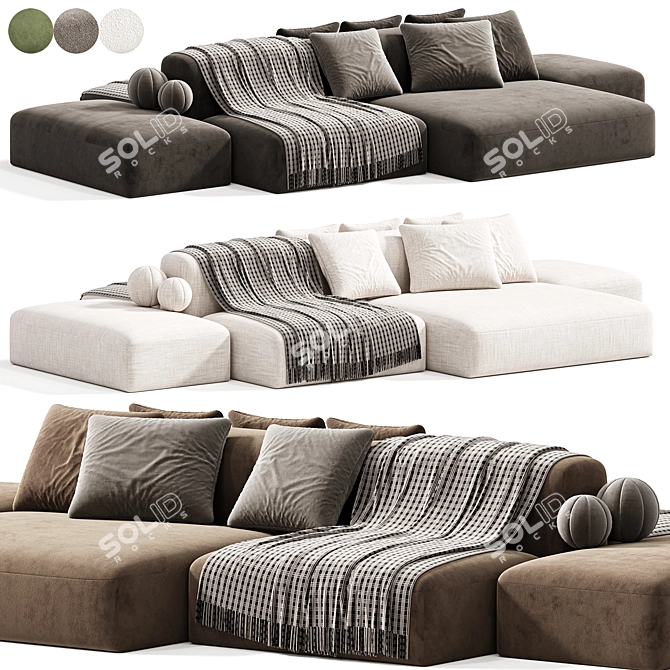 Cozy Island Sofa 2015	Model 3D model image 1