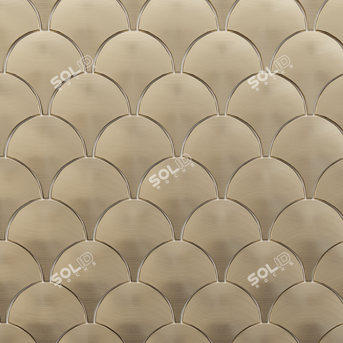 Luxury Metallic Mosaic Tile Set 3D model image 7