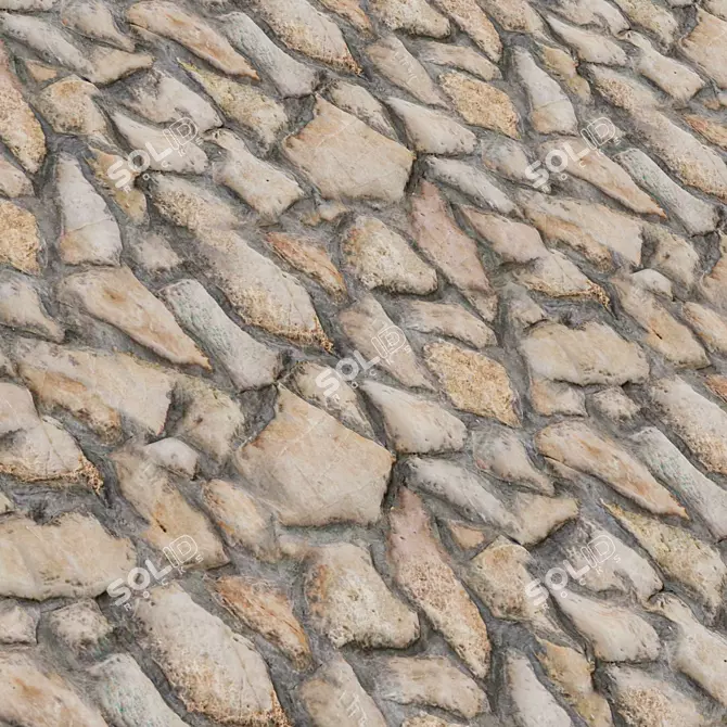 Stacked Stone Texture Set - 4K 3D model image 3