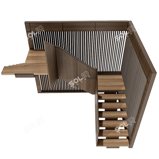  Sleek Modern Staircase Design 3D model image 3