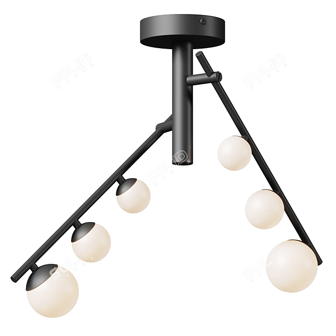 Adjustable Juniper Branch Light Display 3D model image 3