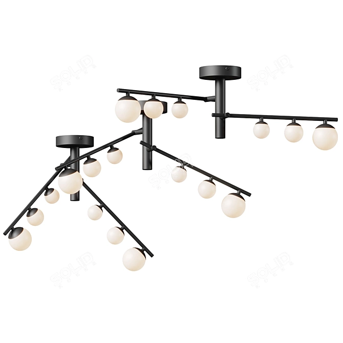 Adjustable Juniper Branch Light Display 3D model image 5