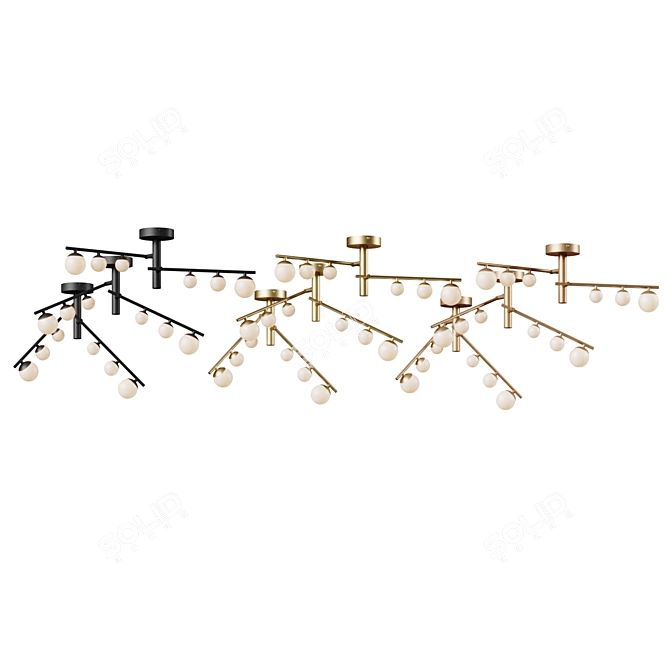 Adjustable Juniper Branch Light Display 3D model image 6