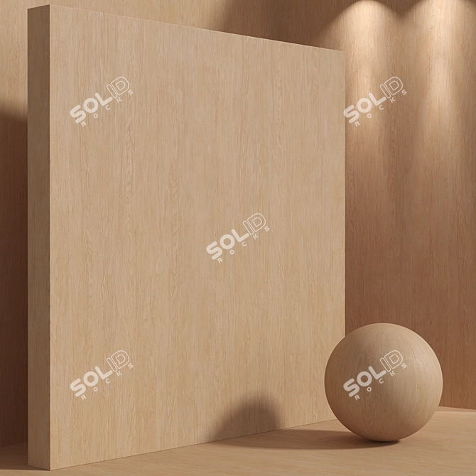 Seamless Old Oak Wood Set 3D model image 2