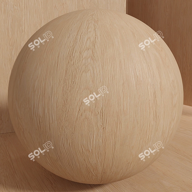 Seamless Old Oak Wood Set 3D model image 3