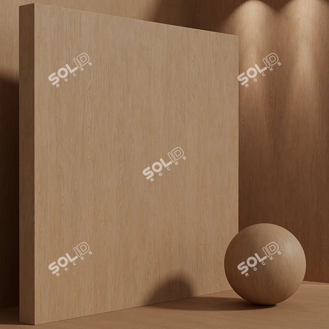 Seamless Old Oak Wood Set 3D model image 4