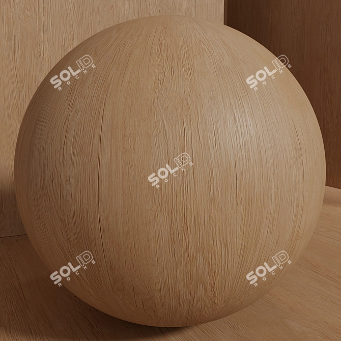 Seamless Old Oak Wood Set 3D model image 5