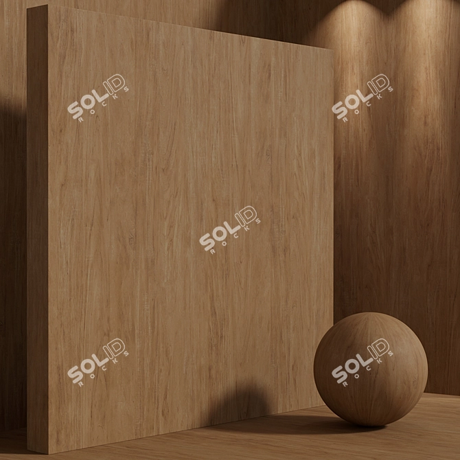 Seamless Ancient Wood Material Set 3D model image 2