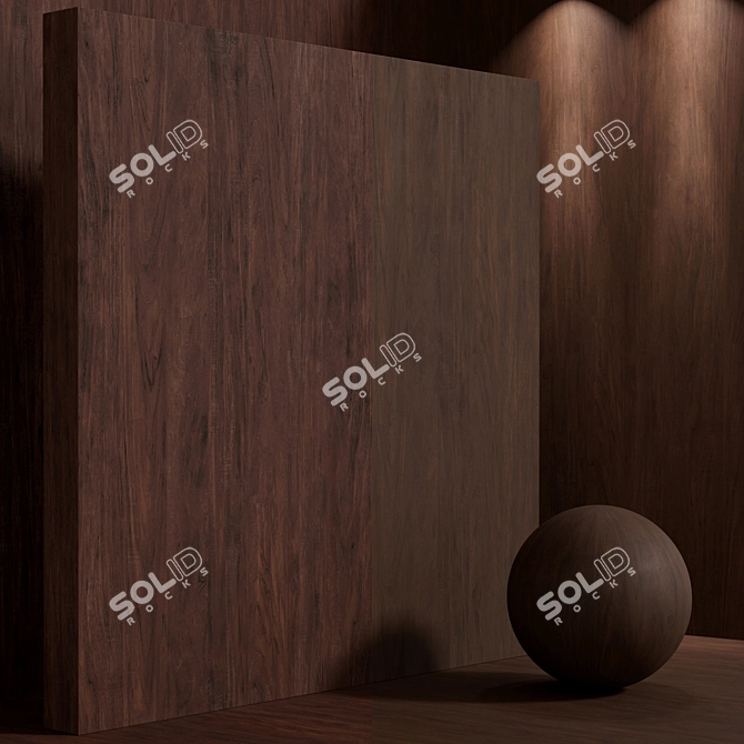 Seamless Ancient Wood Material Set 3D model image 4