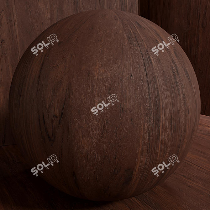 Seamless Ancient Wood Material Set 3D model image 5