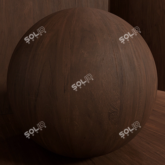 Seamless Ancient Wood Material Set 3D model image 6