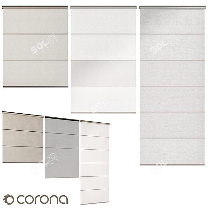 Luxaflex LightLine Roller Blinds 3D model image 1