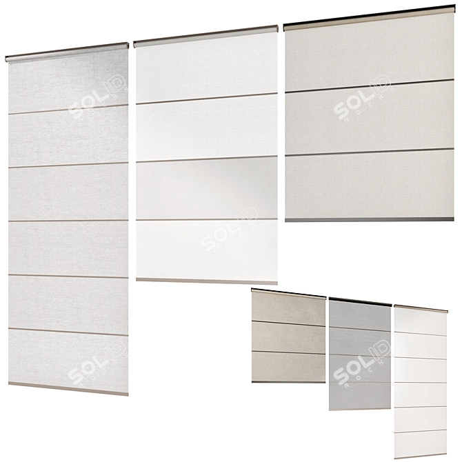 Luxaflex LightLine Roller Blinds 3D model image 3