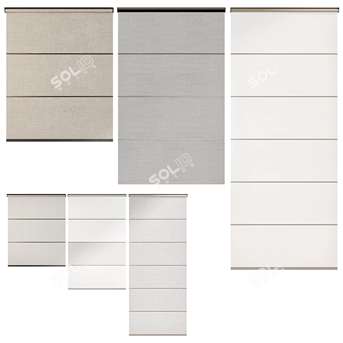 Luxaflex LightLine Roller Blinds 3D model image 4