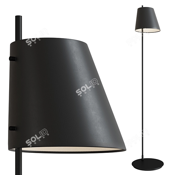 Sleek Modern Floor Lamp 3D model image 1