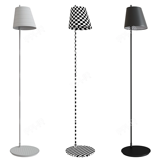 Sleek Modern Floor Lamp 3D model image 2