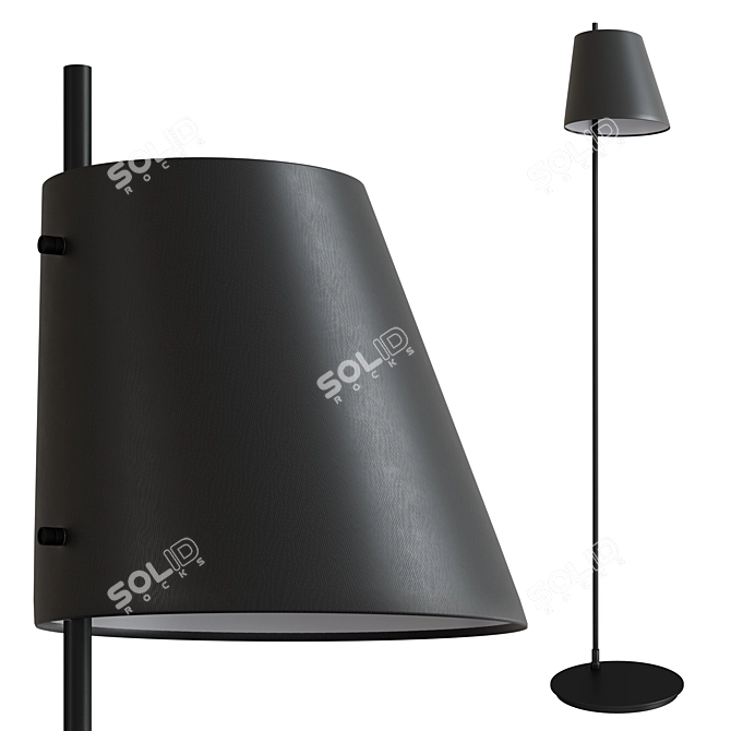 Sleek Modern Floor Lamp 3D model image 5