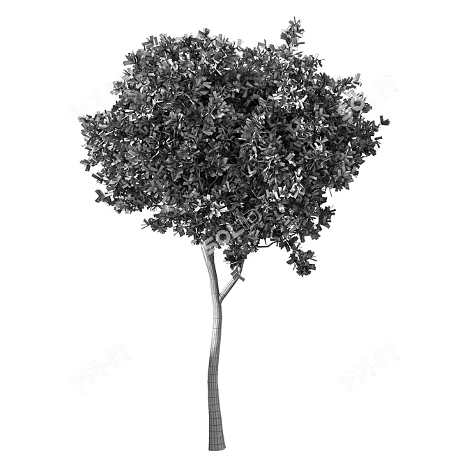 Sculptural Metal Tree Statue 3D model image 3