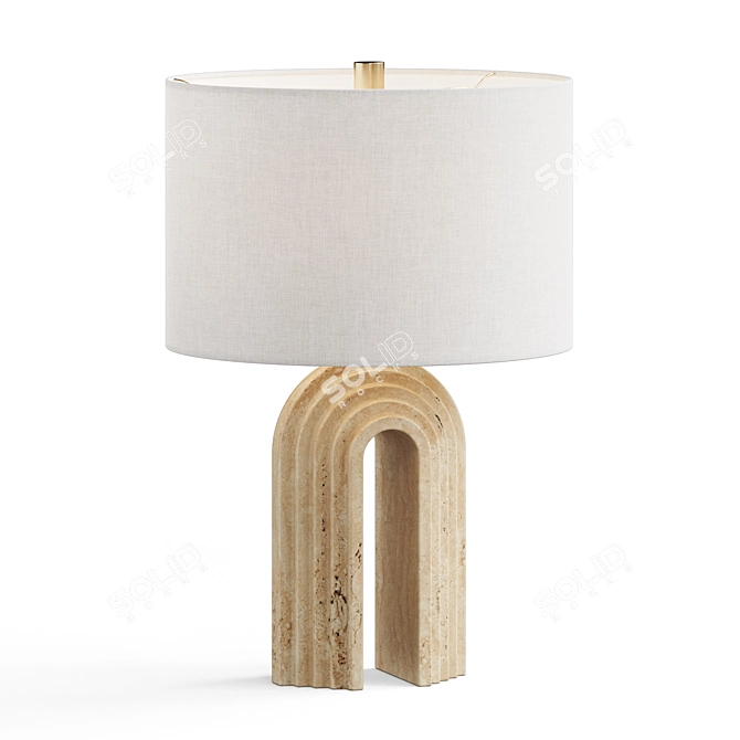 Modern Geometric Table Lamp 3D model image 1