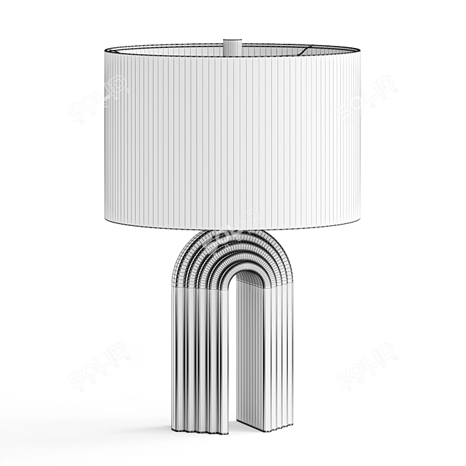 Modern Geometric Table Lamp 3D model image 2