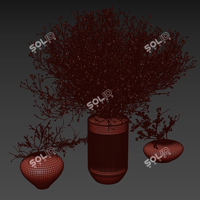 Botanical 3D Plants Set Bundle 3D model image 5