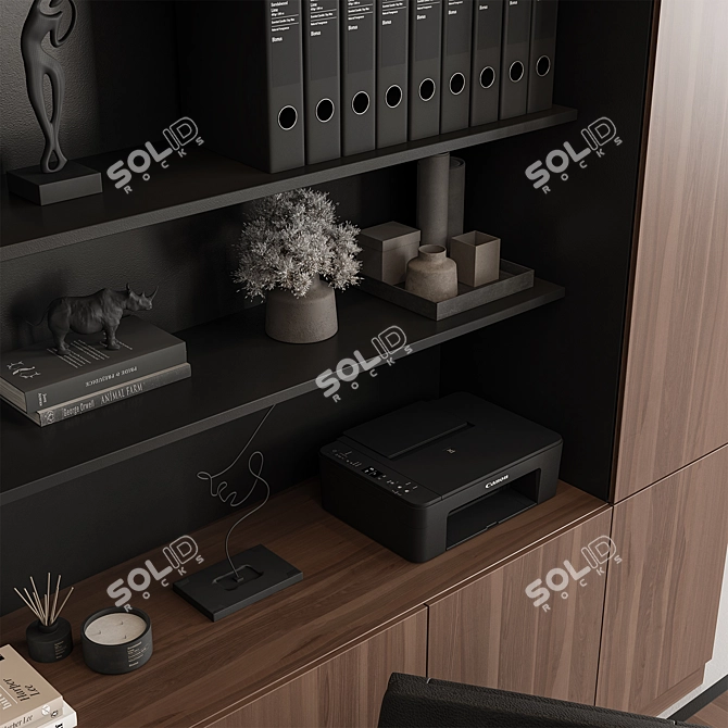 Executive Boss Office Desk 563 3D model image 3