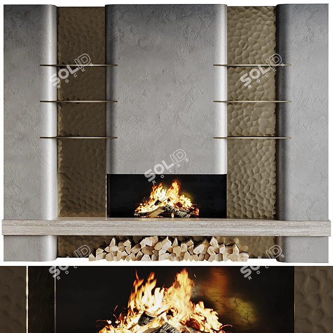 Legacy Corona Fireplace 26 - PBR Essentials 3D model image 2