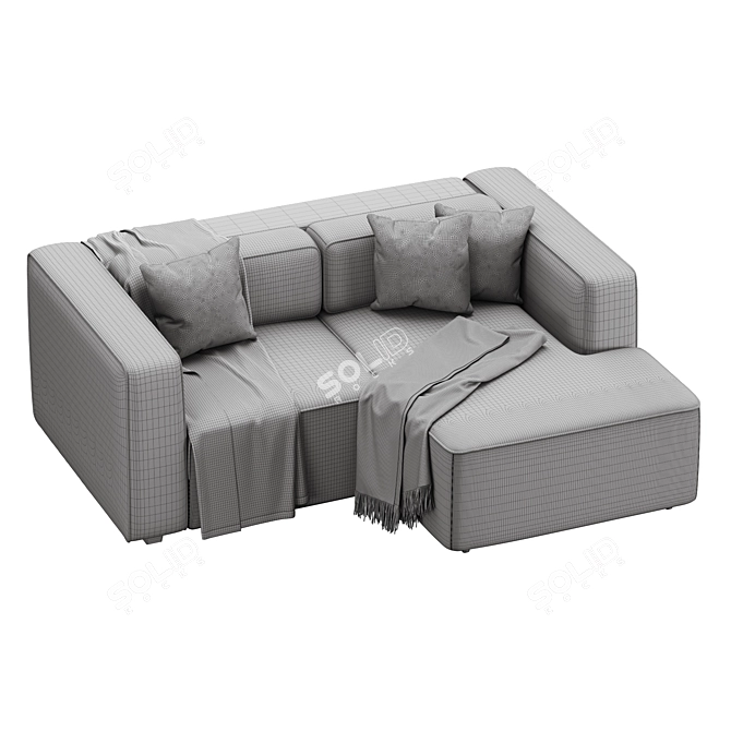 Aront Mini Corner Sofa, Various Materials 3D model image 6