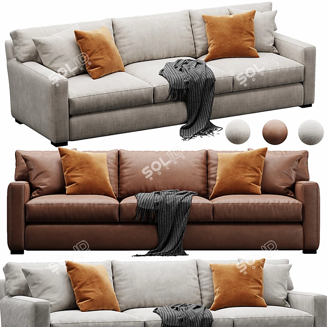 Customizable Axis Sofa: Plush Versatility 3D model image 1