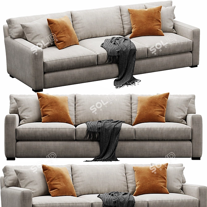 Customizable Axis Sofa: Plush Versatility 3D model image 3