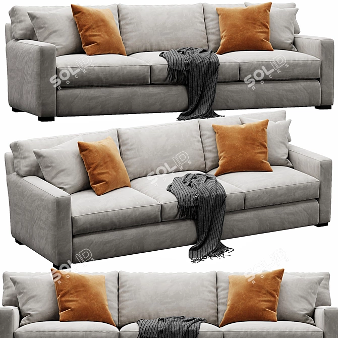 Customizable Axis Sofa: Plush Versatility 3D model image 5