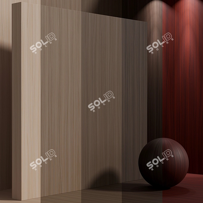 Cherry Seamless Wood Material Set 3D model image 1