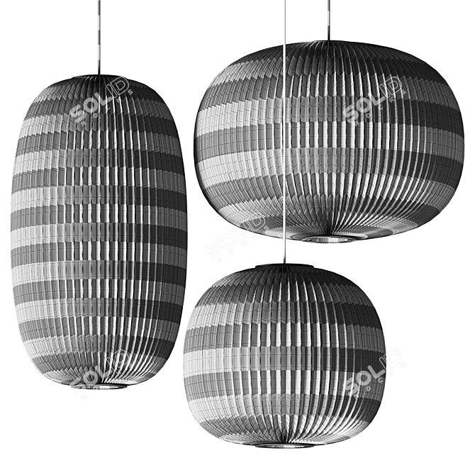 Modern Scandinavian Pendant Lamp 3D model image 4