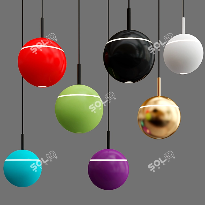 Modern LED Pendant Lamp: Snooker Canopy 3D model image 2