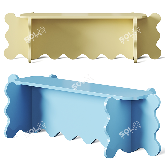 Westman Curvy Bench - Furniture 3D Model 3D model image 1