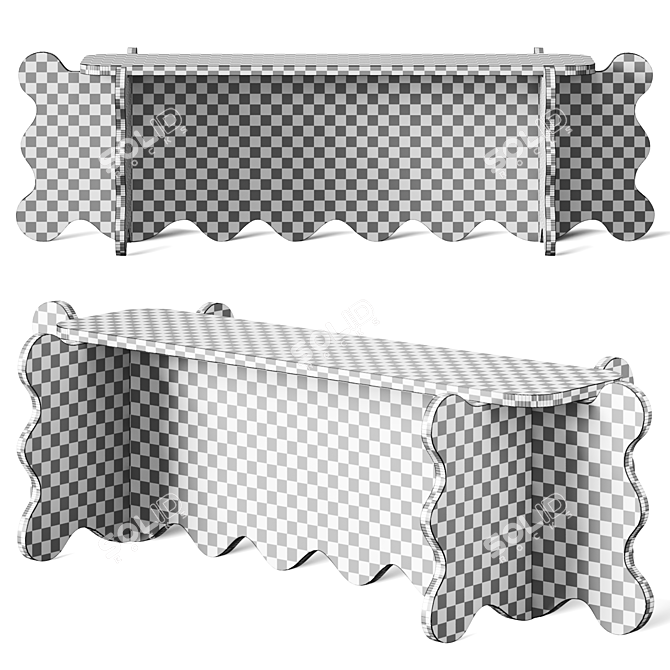 Westman Curvy Bench - Furniture 3D Model 3D model image 5