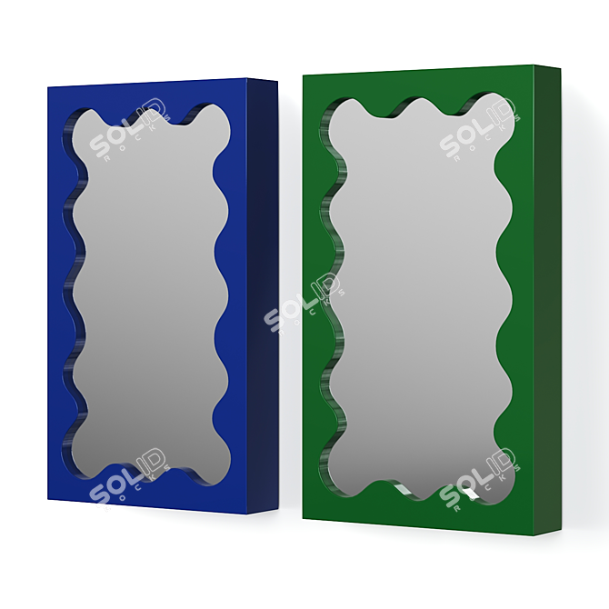 Curvy Micro Mirror Set 3D model image 2