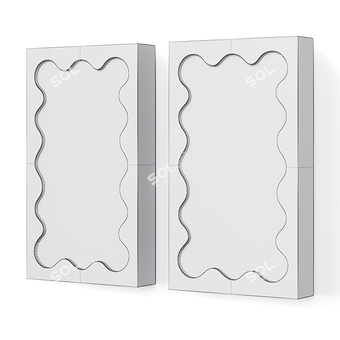 Curvy Micro Mirror Set 3D model image 4