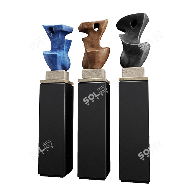 Modern Bluetooth Sculpture Figurine 3D model image 3