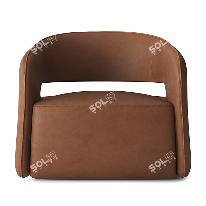  RH GIA Leather Swivel Chair 3D model image 2