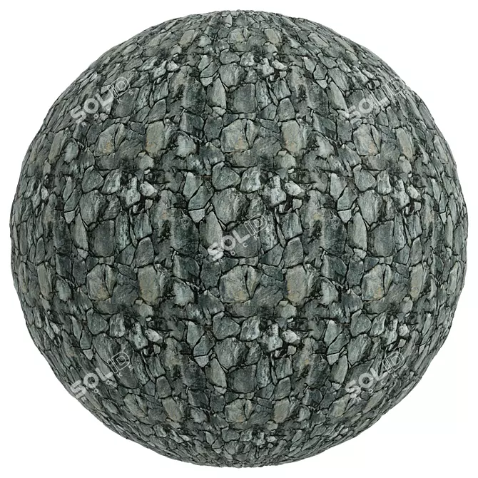  4K Stone Covering Texture Set 3D model image 4