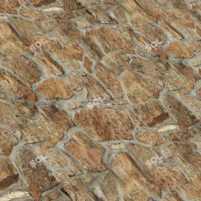  4K Stone Covering Texture Set 3D model image 6