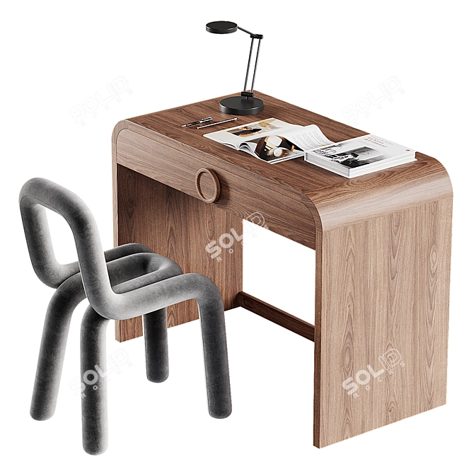 Modern Office Desk Furniture Model 3D model image 3