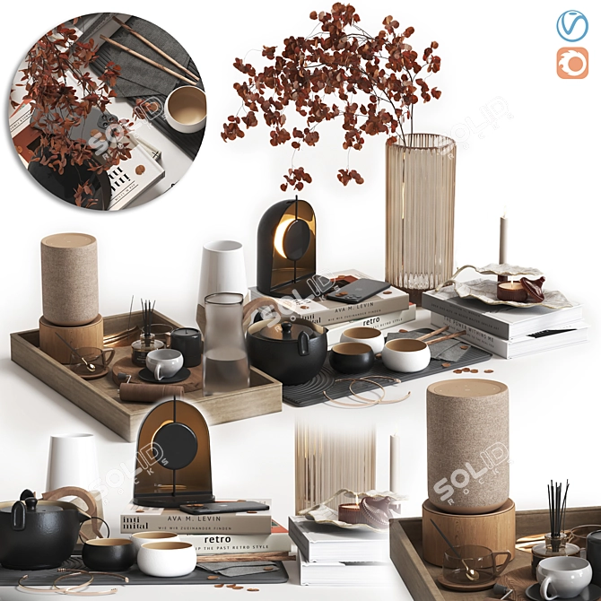 Modern Decorative Set 3D Models 3D model image 1