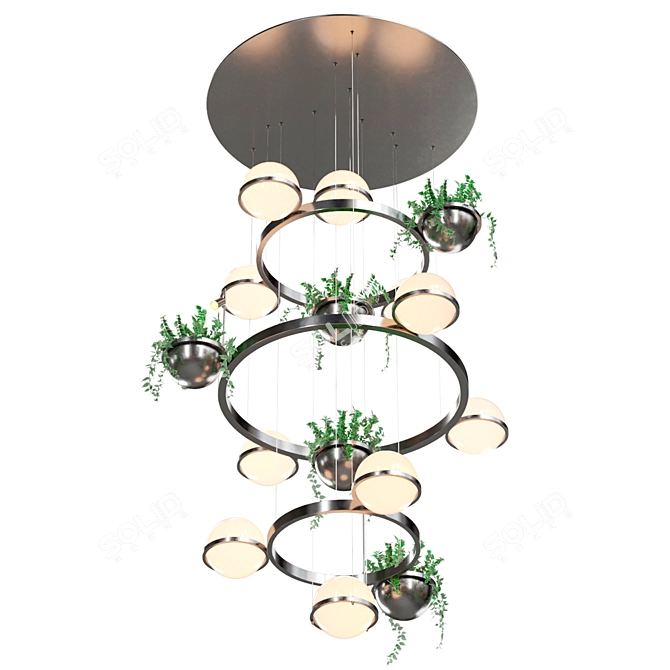Luminous GRO RING Pendant Light 3D model image 1