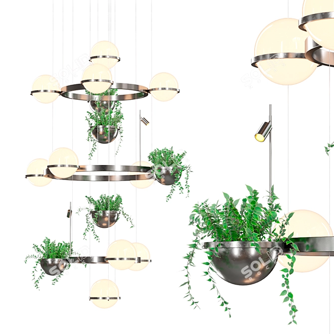 Luminous GRO RING Pendant Light 3D model image 2