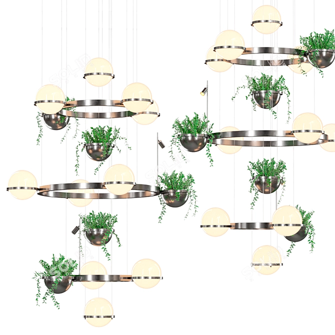 Luminous GRO RING Pendant Light 3D model image 3