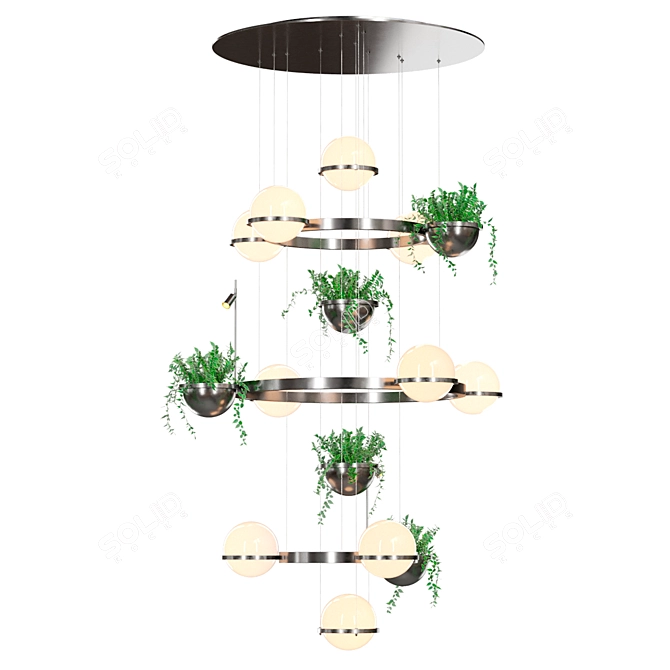 Luminous GRO RING Pendant Light 3D model image 4