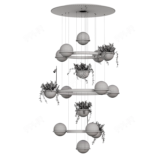 Luminous GRO RING Pendant Light 3D model image 5