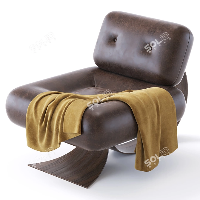 2016 Style High Armchair, Corona Render 3D model image 4